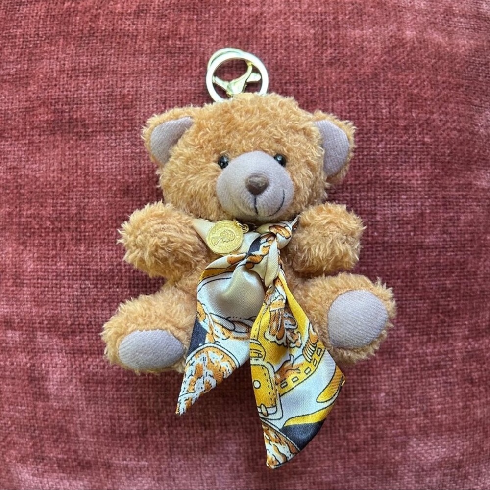 TEDDY BEAR TWILLY SCARF Bag Charm Tan 🧸 - Picture 4 of 8
